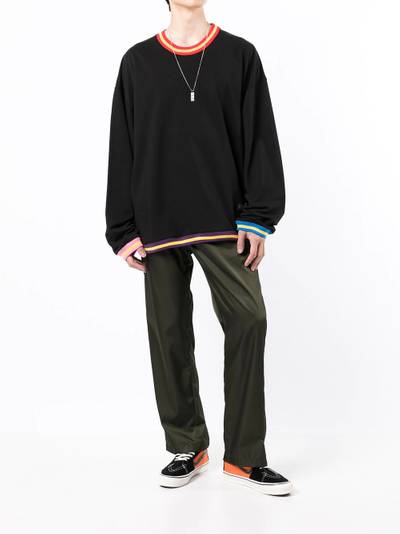 MASTERMIND WORLD contrast-rib crew-neck sweatshirt outlook