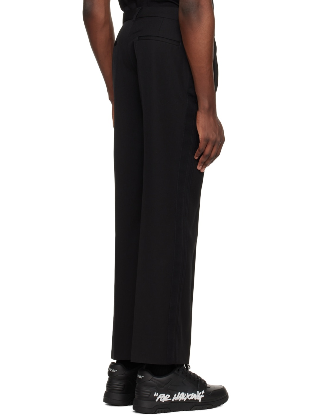 Black Formal Varsity Trousers - 3