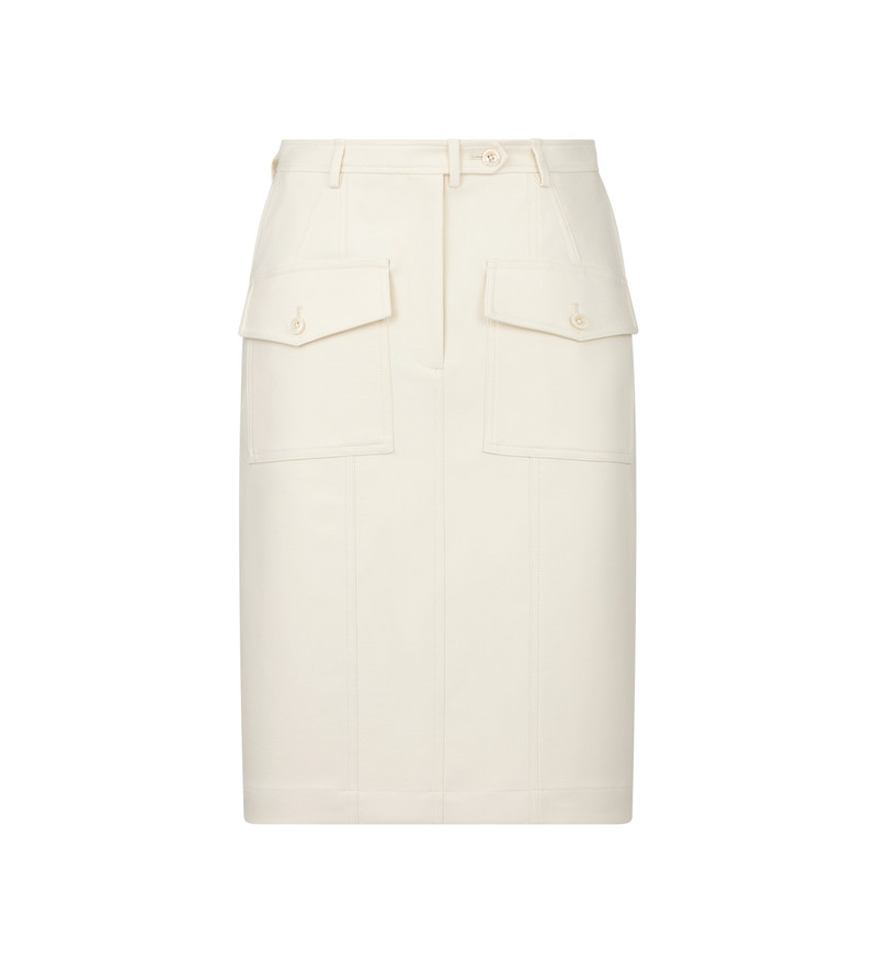 ABOVE THE KNEE SKIRT WITH PATCH POCKETS 1