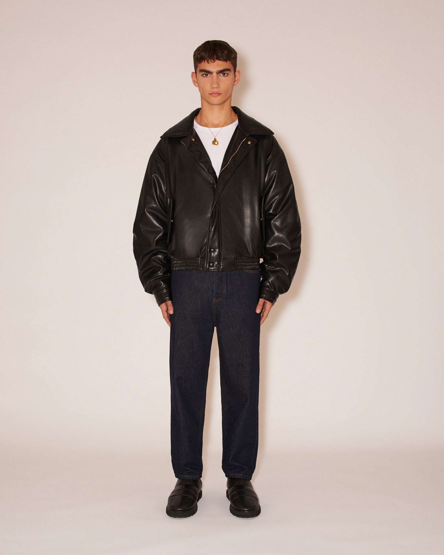 ANDS - Vegan leather bomber jacket - Black - 2