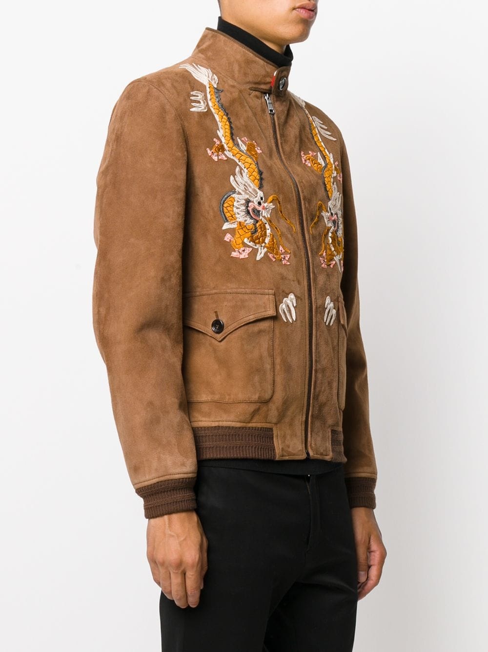 dragon embroidered jacket - 3