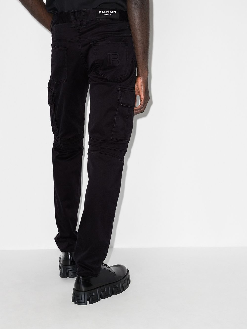 logo-embossed cargo trousers - 3