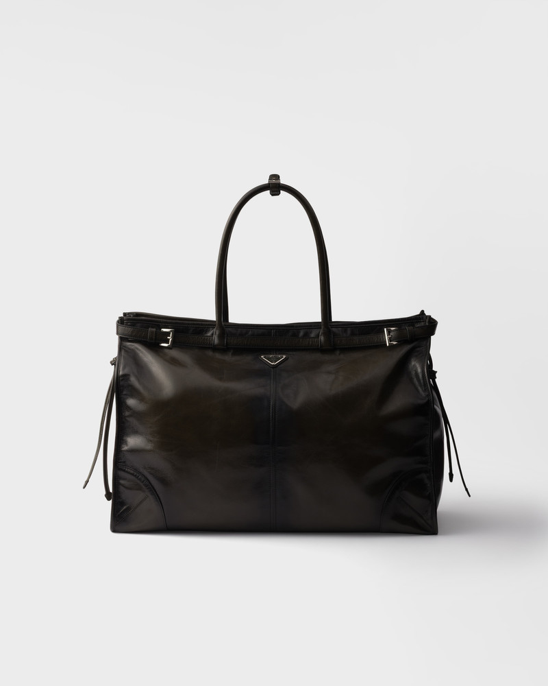 Prada Bonnie antiqued leather tote bag 1
