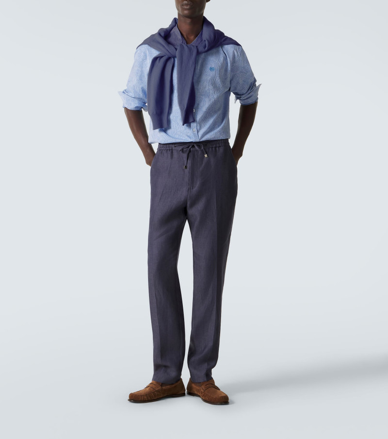 Etro Linen slim pants outlook