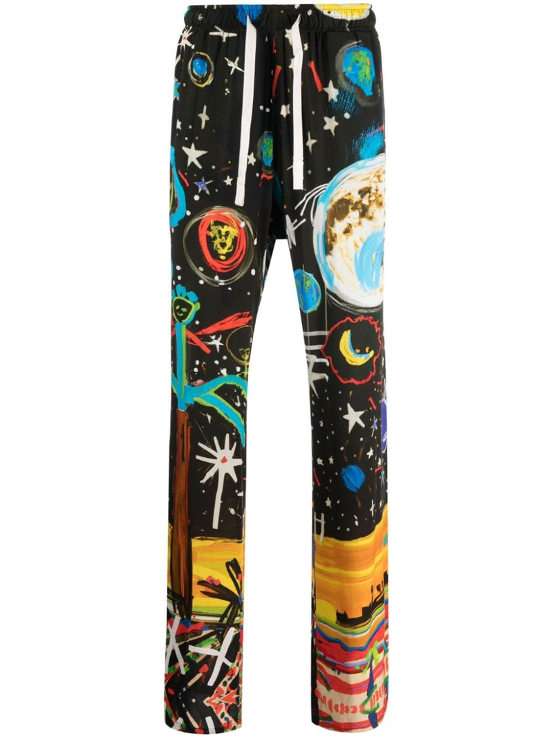 Starry Night printed drawstring trousers 1