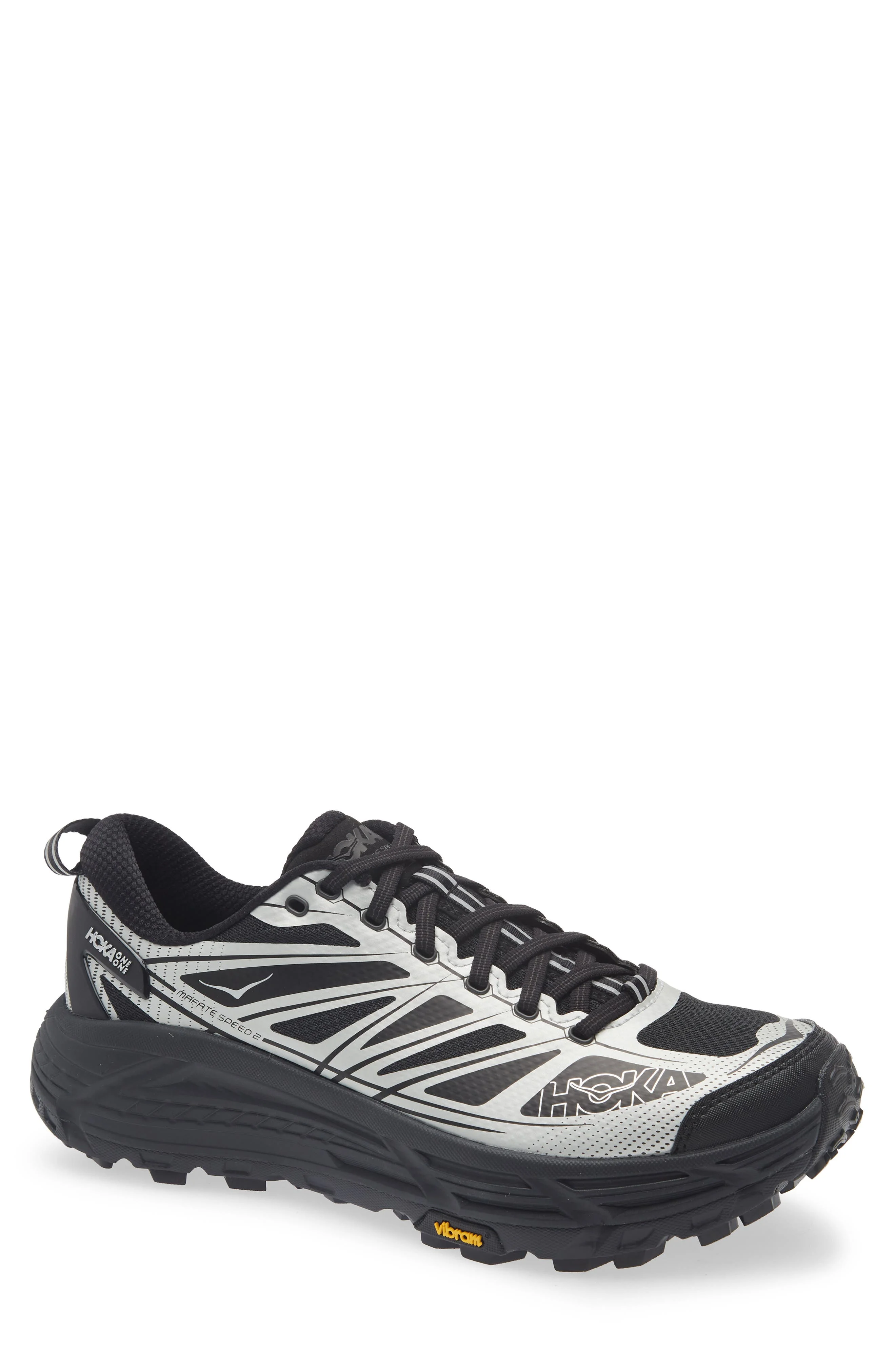 HOKA Mafate Speed 2 Sneaker in Black /Silver at Nordstrom - 1