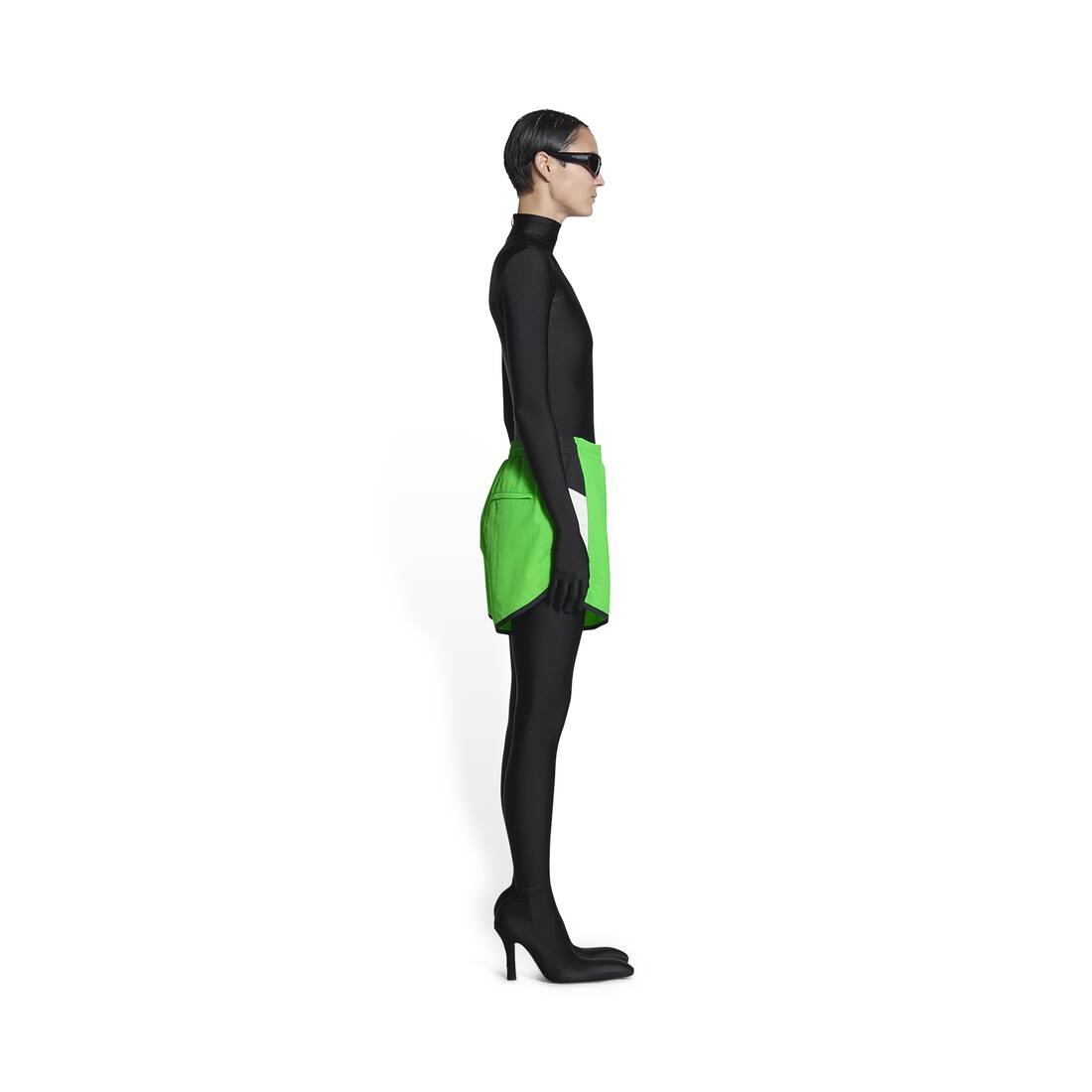 Women's 3b Sports Icon Tracksuit Running Shorts in Green - 4