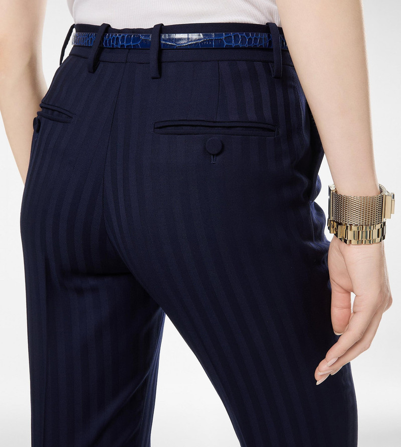 TOM FORD TONAL STRIPE VIRGIN WOOL TAILORED STRAIGHT PANTS outlook