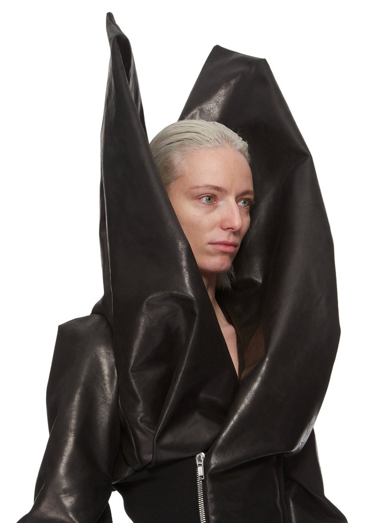 Flight high-neck asymmetric leather jacket 4