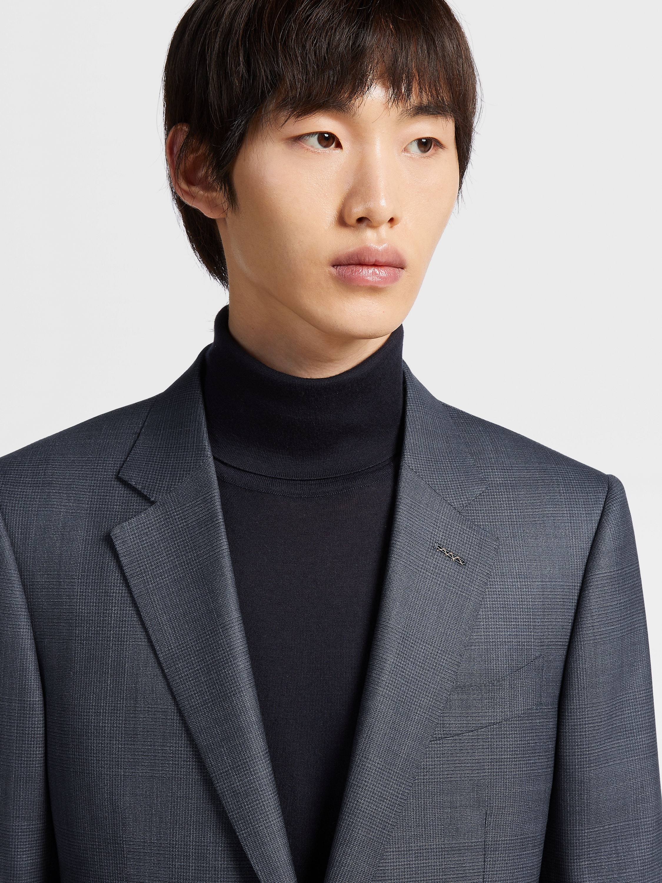 LIGHT BLUE AND BLUE CENTOVENTIMILA WOOL SUIT - 3