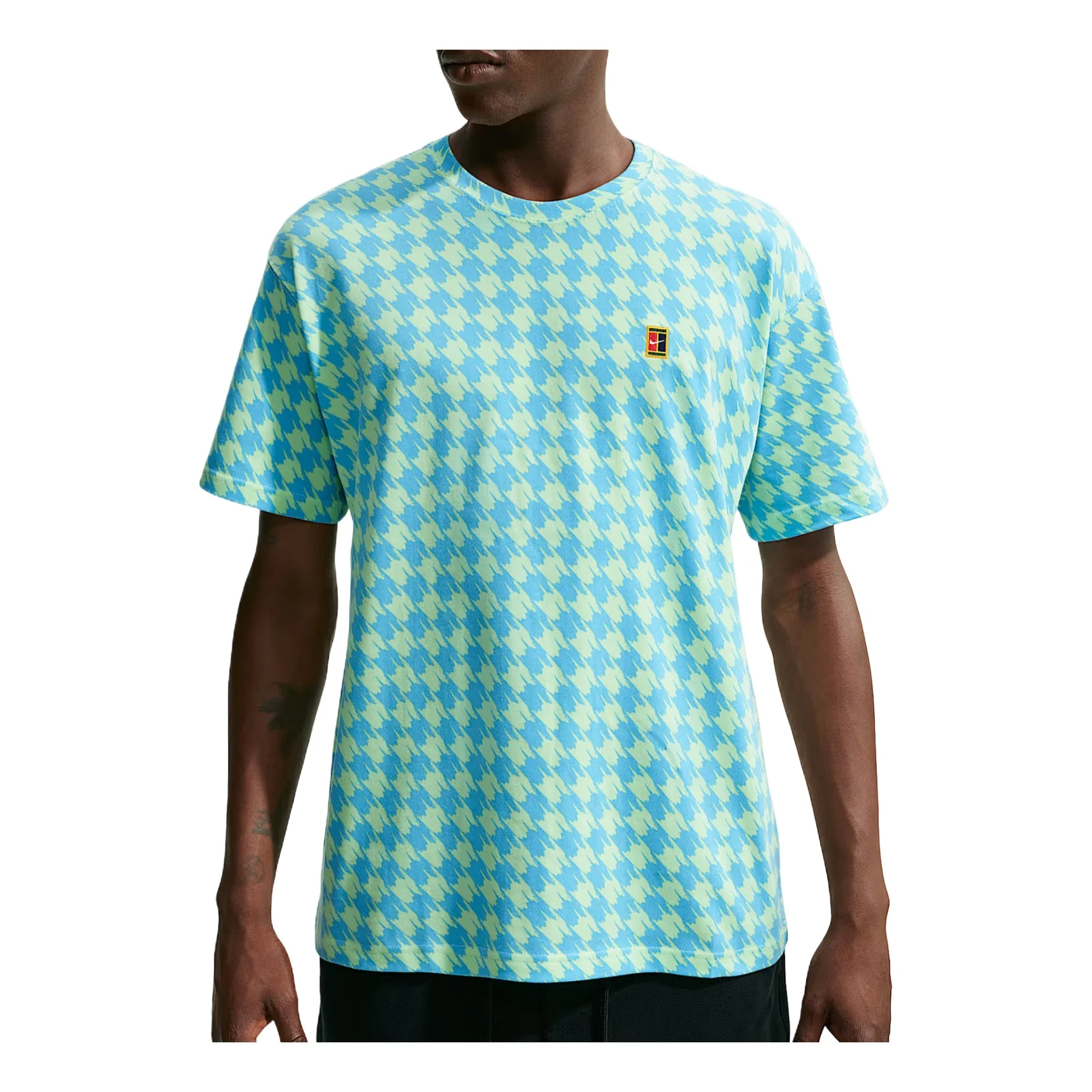 Nike Club Rules T-Shirt 'Football Blue Light Liquid Lime' IR6999-497 - 1