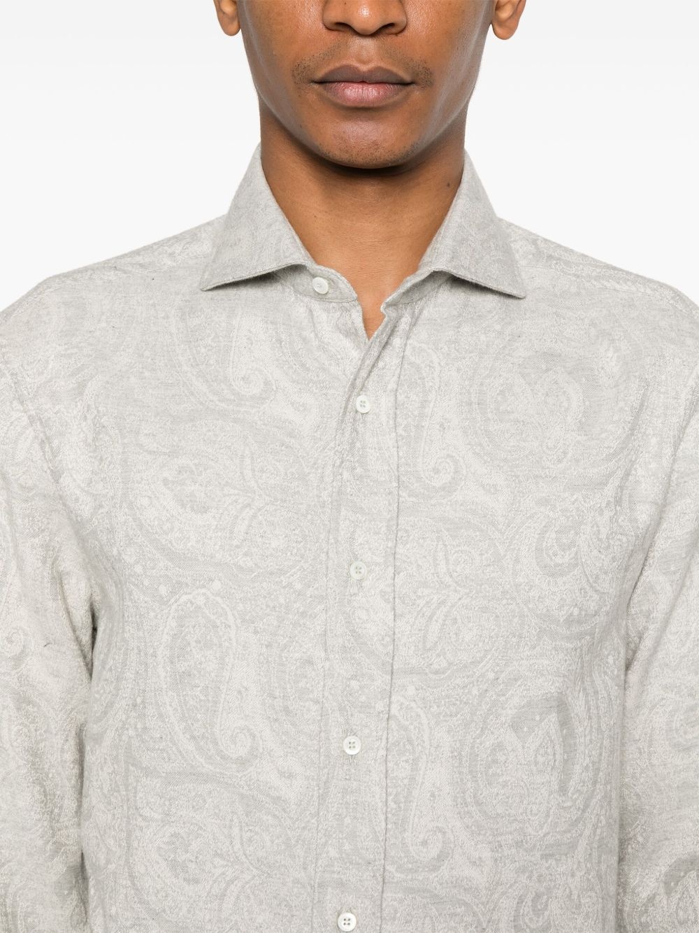 paisley-jacquard shirt - 5