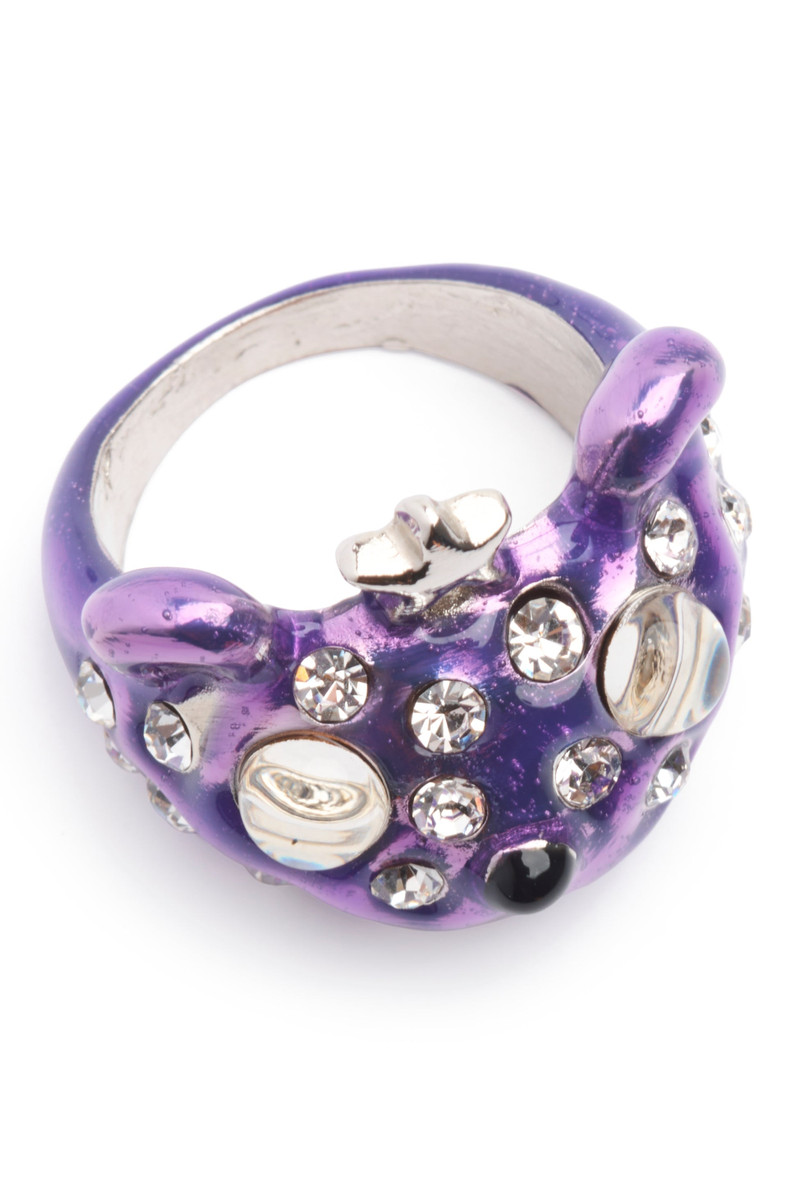 PURPLE FRECKLES PRINCESS BEAR RING 4