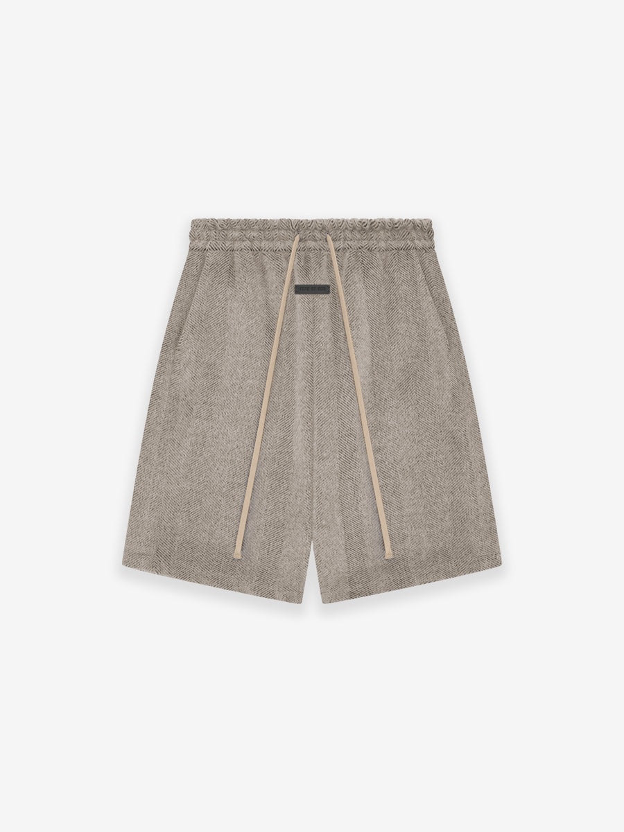 Chevron Brushed Wool Relaxed Short - 1