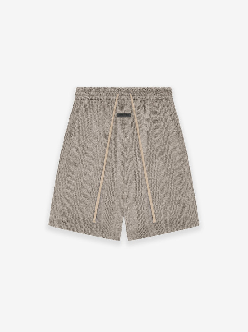 Chevron Brushed Wool Relaxed Short 1