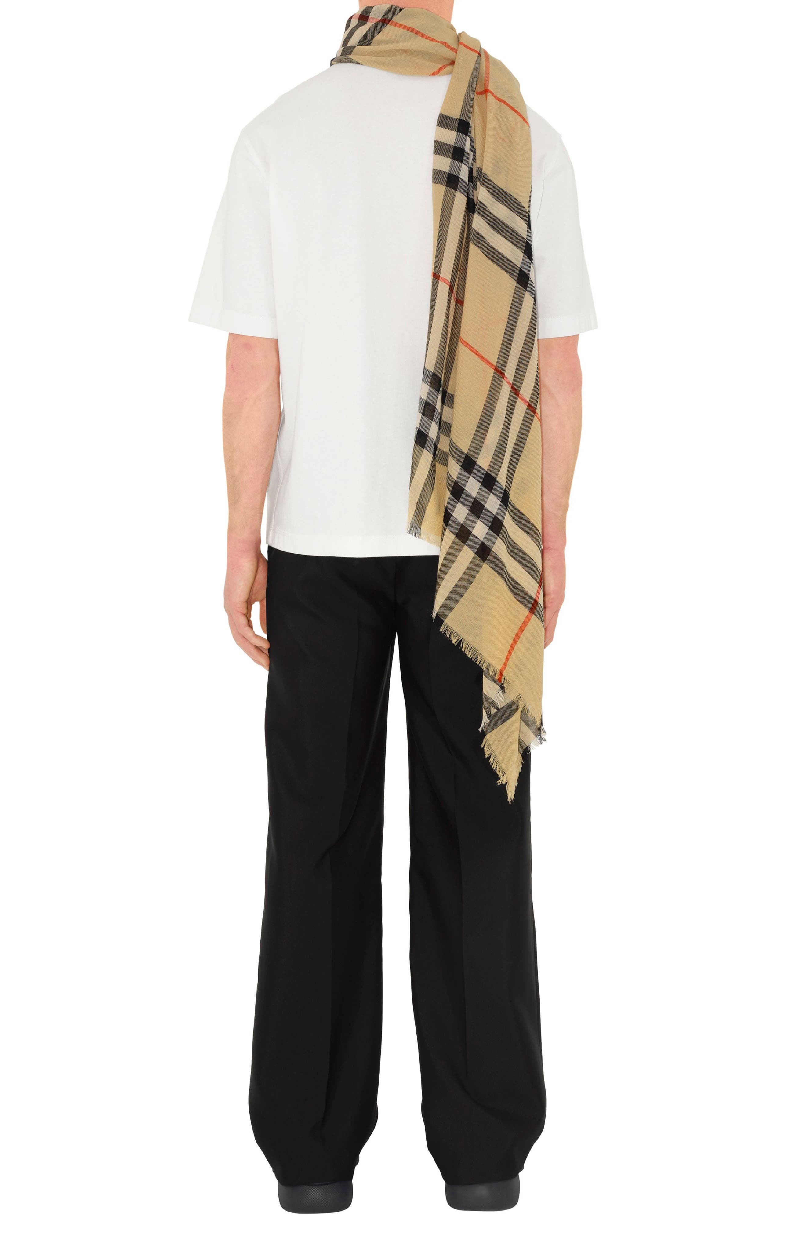 burberry Check Wool Scarf in Archive Beige at Nordstrom - 6