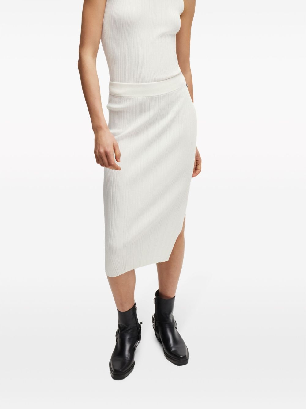 ribbed-knit tube skirt - 3