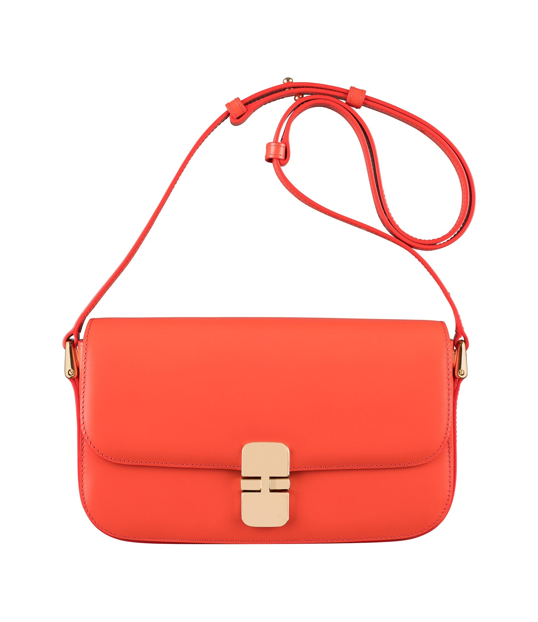 A.P.C Grace Leather Shoulder Bag - Red