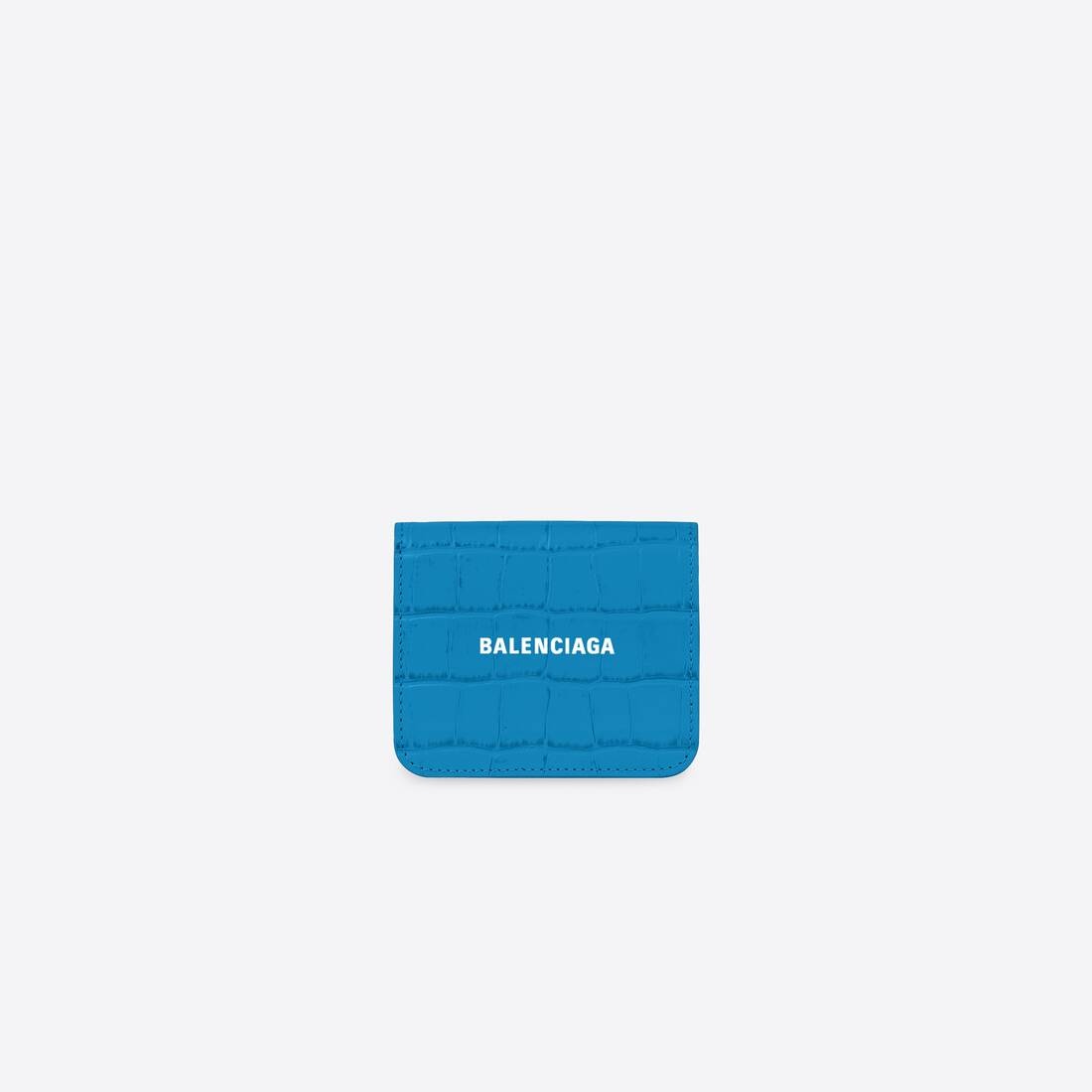 Women's Cash Flap Coin And Card Holder in Blue - 1