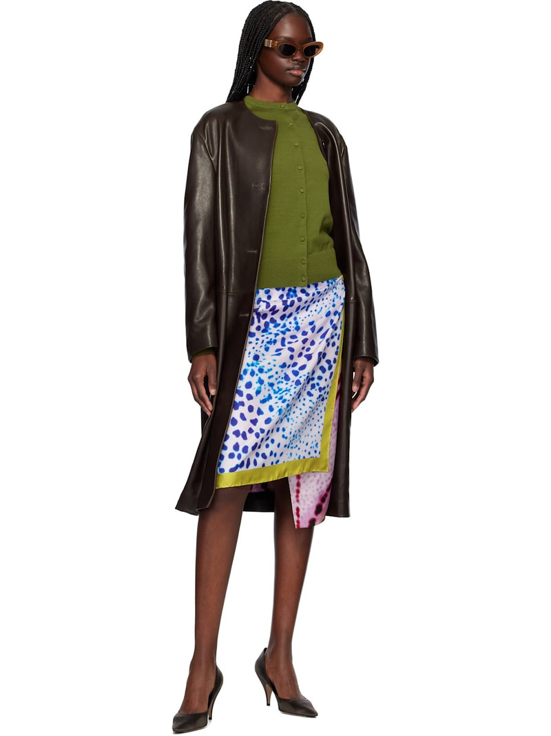 NOUR HAMMOUR Brown Audrey Leather Jacket outlook