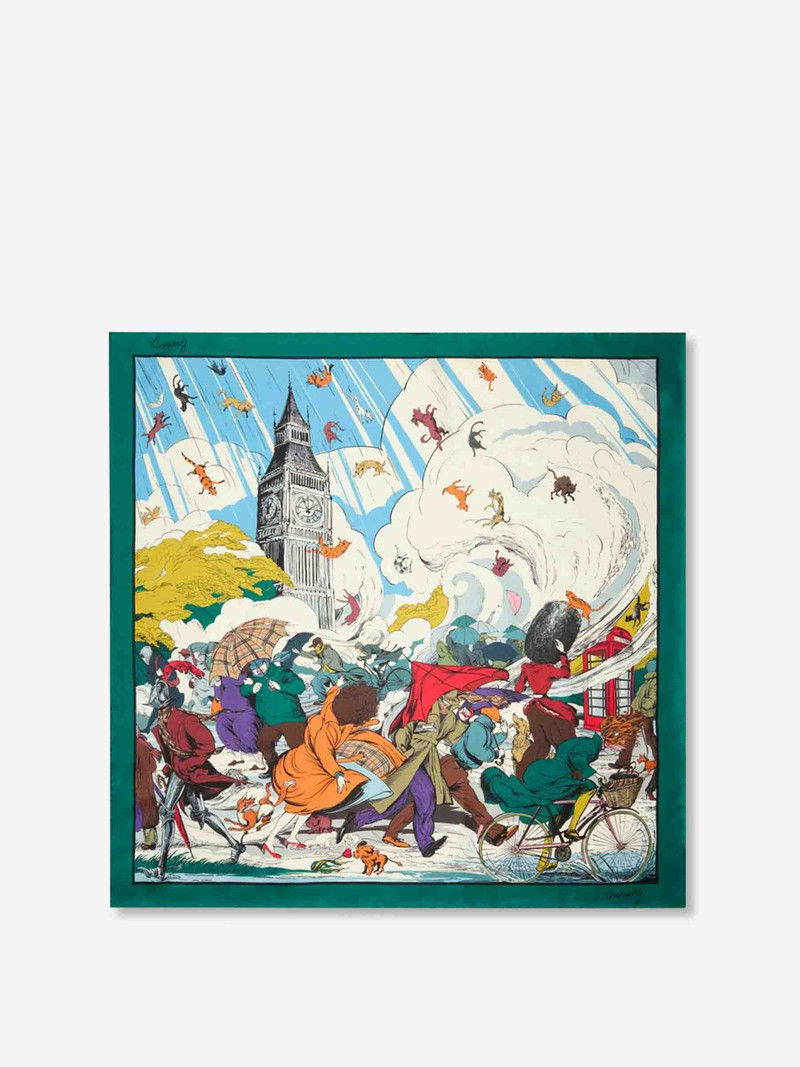 Burberry RAINING CATS AND DOGS SCARF outlook