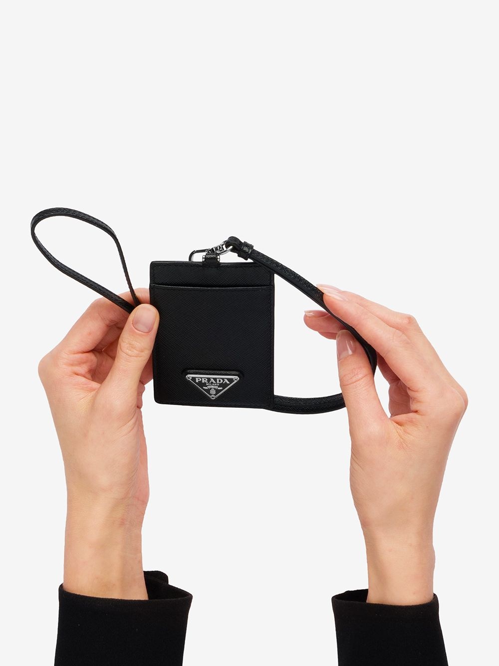 Saffiano leather badge holder - 4