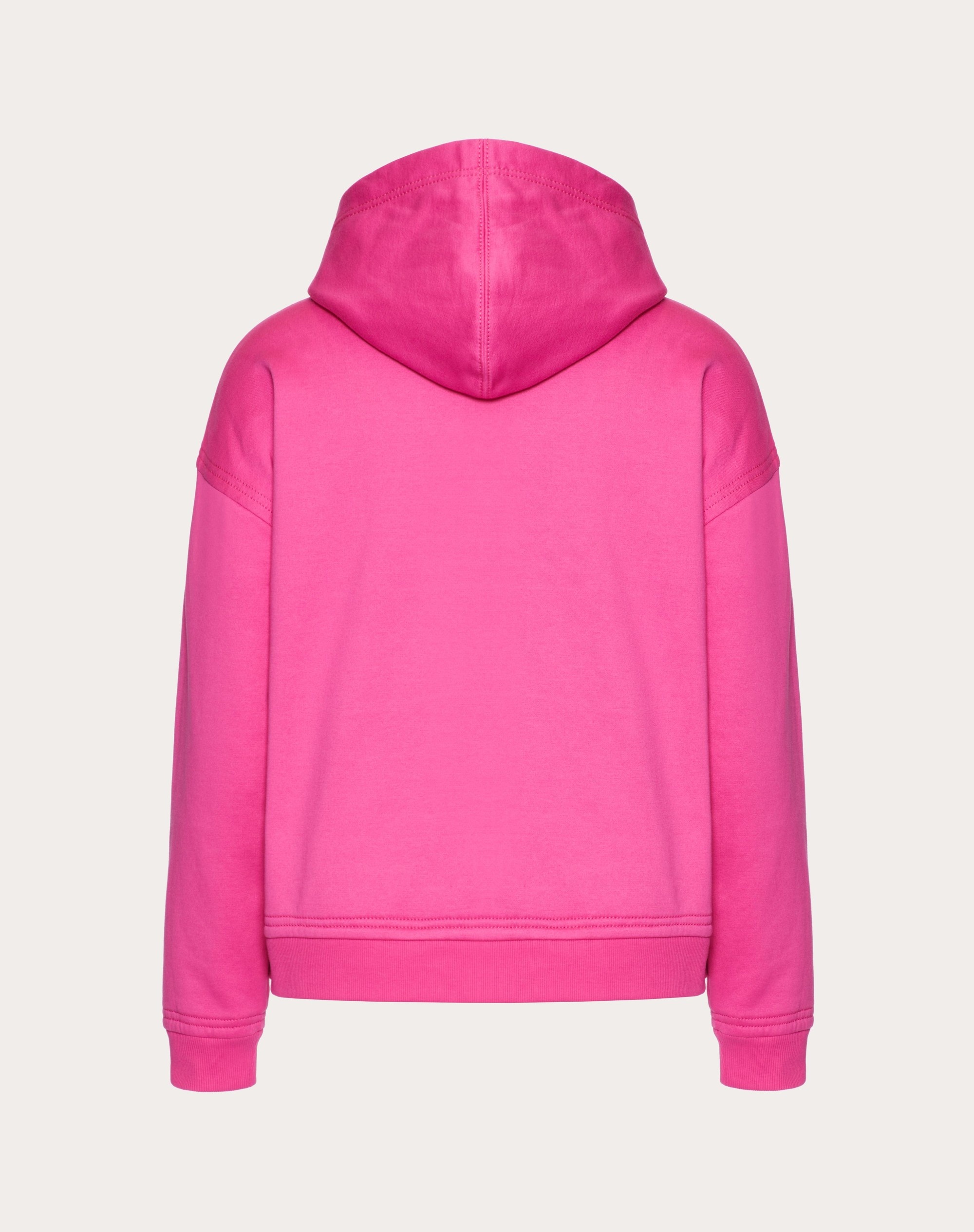 COTTON SWEATSHIRT WITH NYLON PANEL AND STUD DETAIL - 4