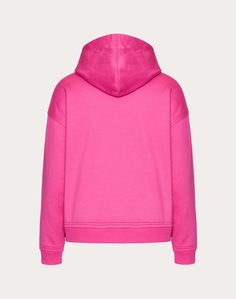COTTON SWEATSHIRT WITH NYLON PANEL AND STUD DETAIL 4