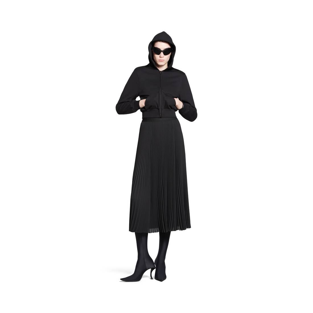 Women's Pleated Skirt in Black