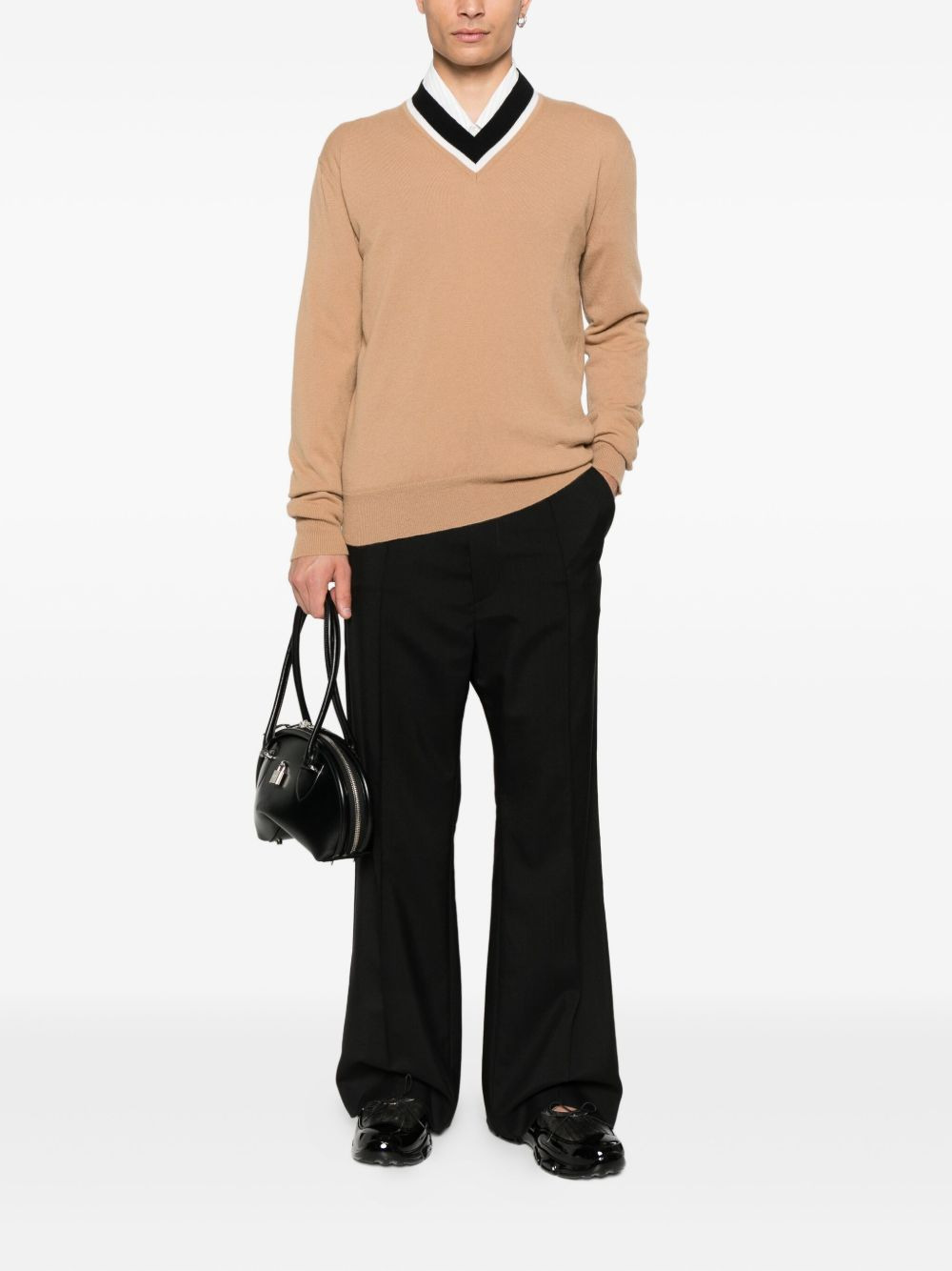 pleated-front straight-leg trousers - 2
