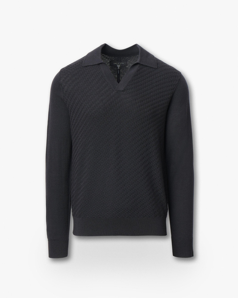 Charles Johnny Collar Wool Polo 1