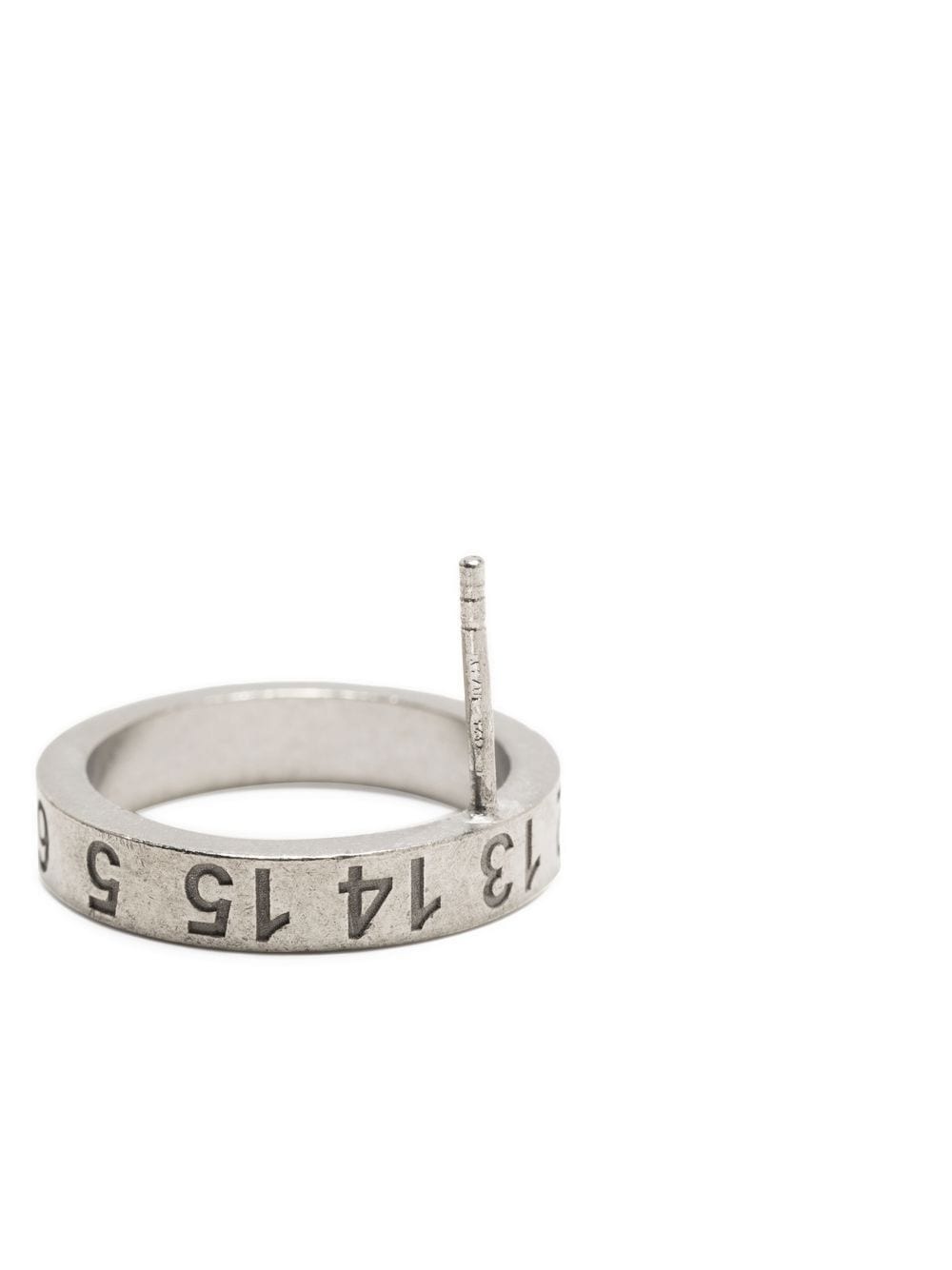 Numbers engraved circle earrings - 2