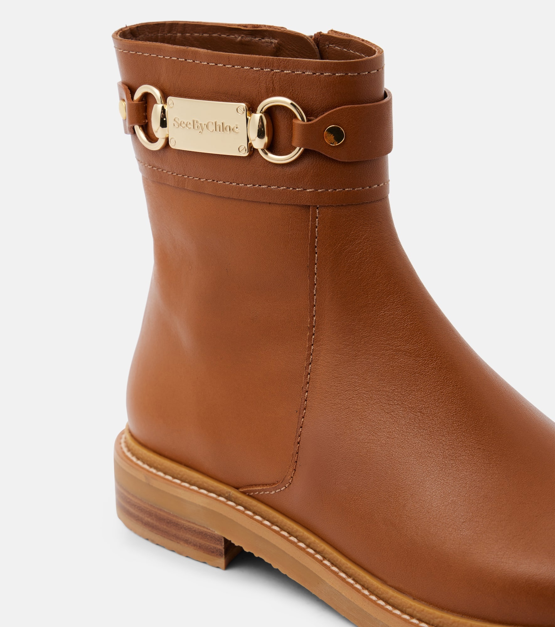 Signature leather ankle boots - 6