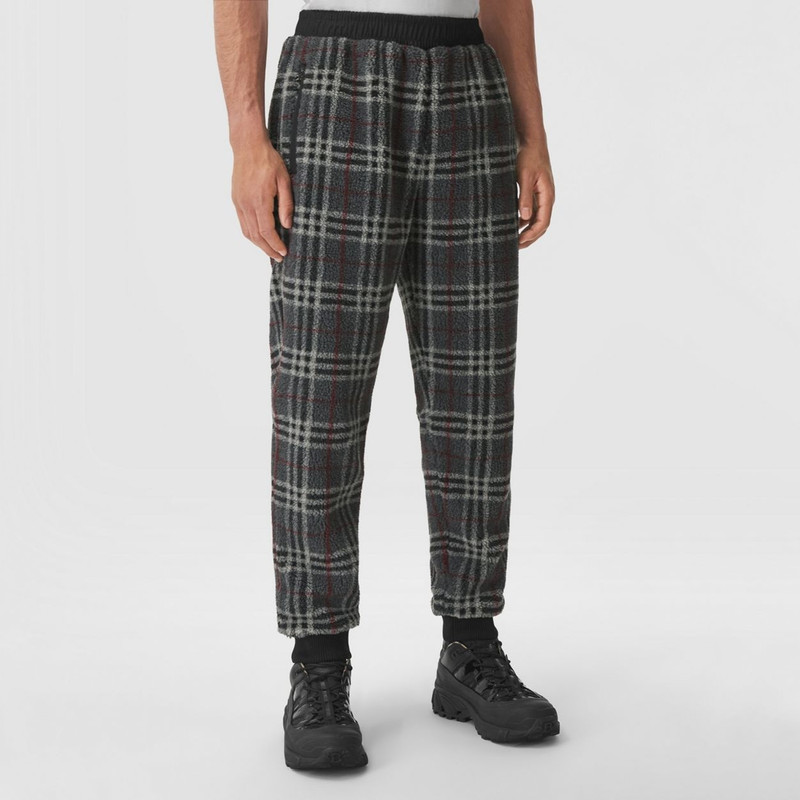 Check Fleece Jogging Pants 6