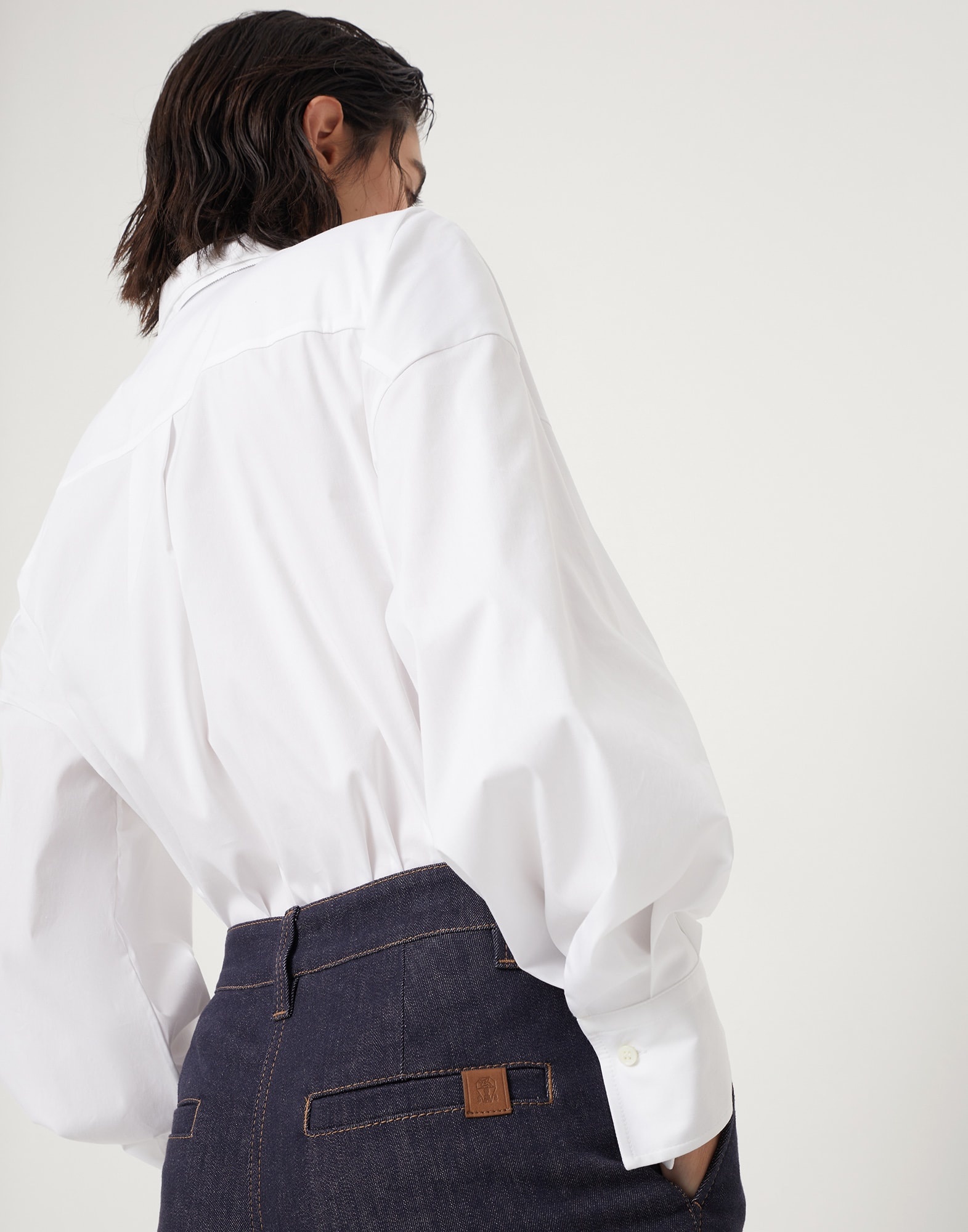 No-fade comfort denim soft flare trousers - 3