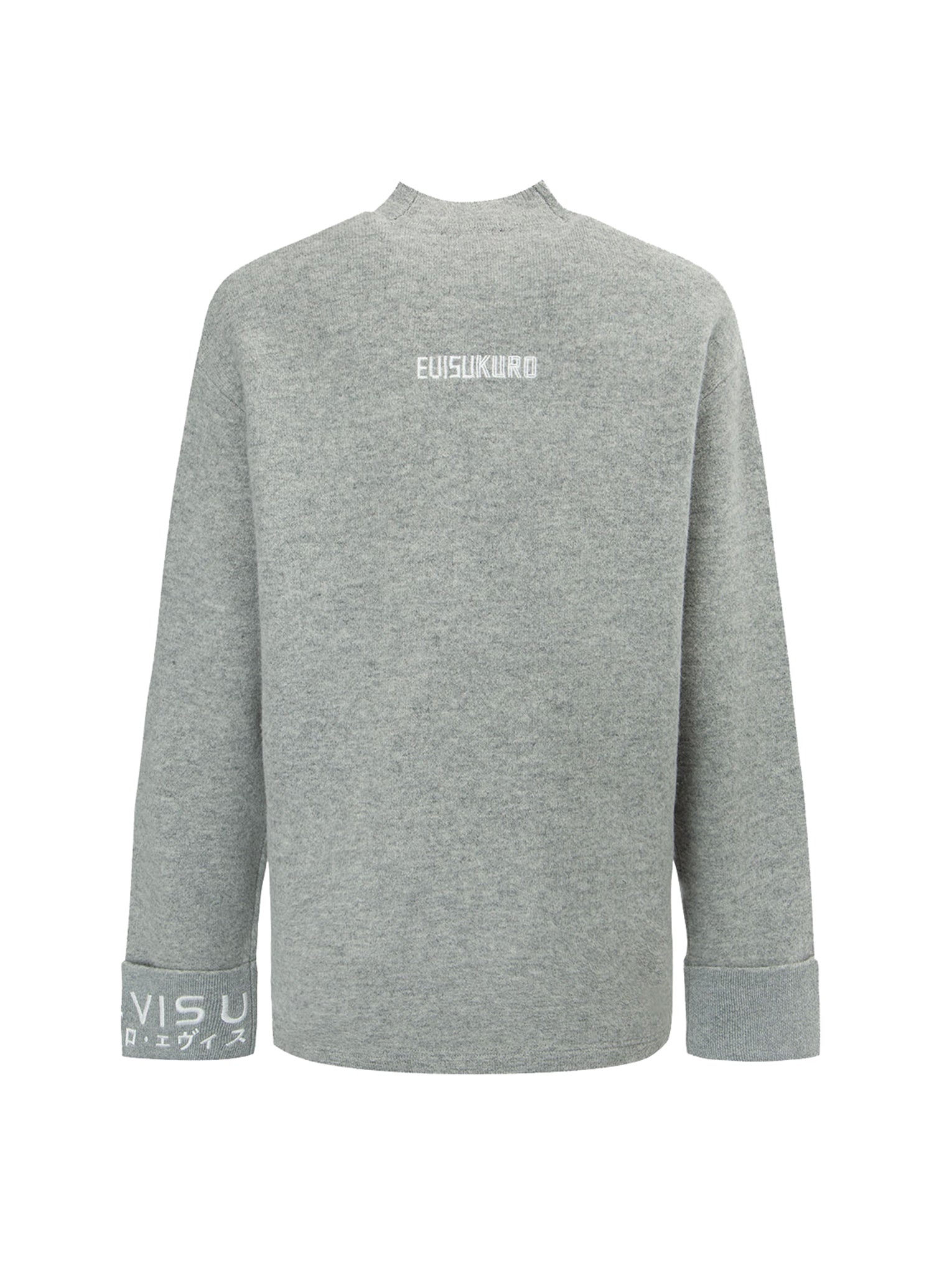 Logo Embroidery Mock Neck Sweater - 9