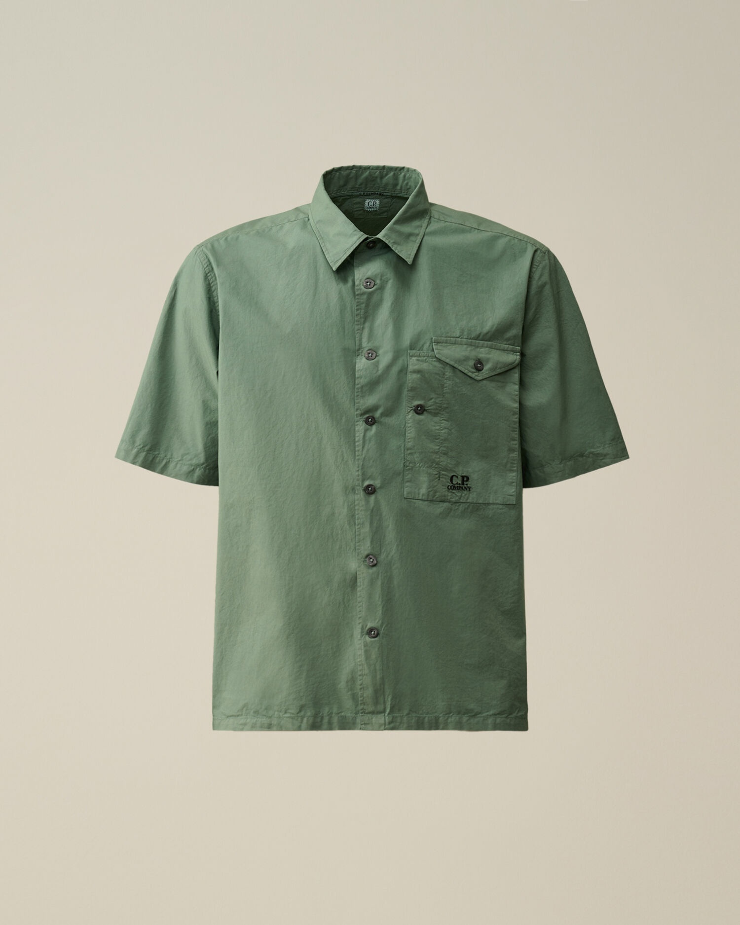 Cotton Popeline Short Sleeved Shirt - 1