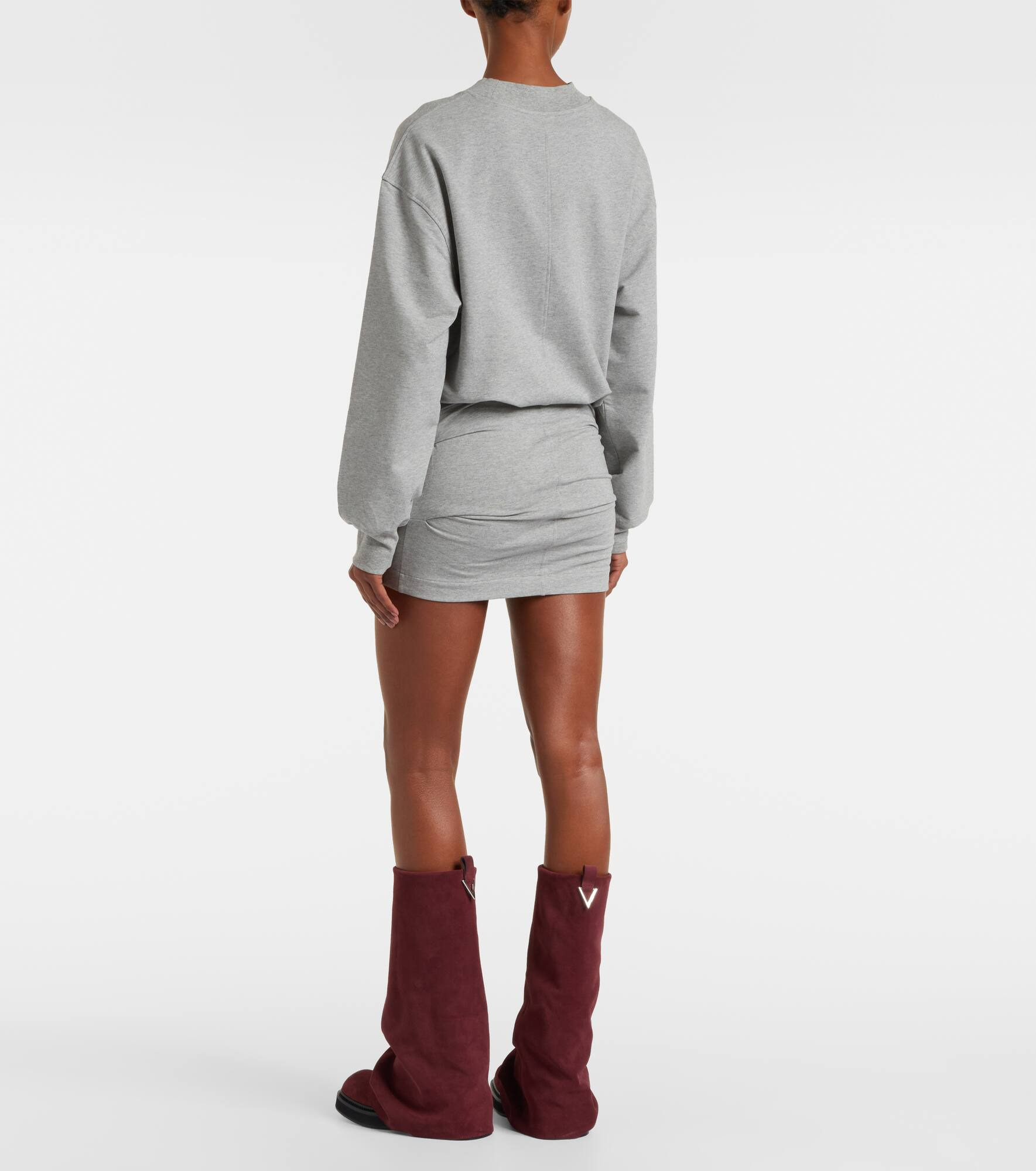 Cotton-blend jersey sweatshirt dress - 3