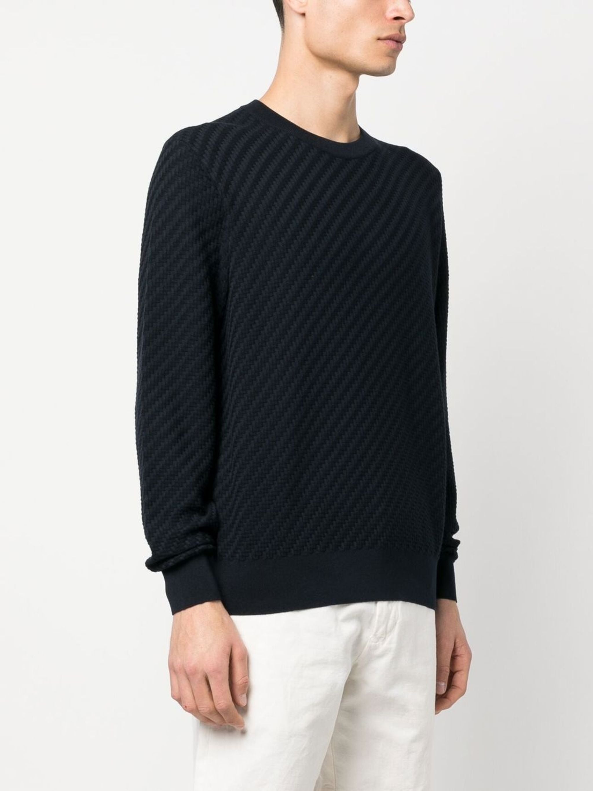 CREW-NECK COTTON-SILK JUMPER - 3