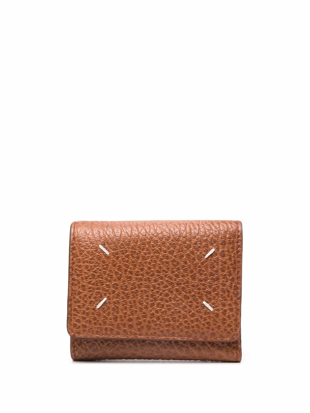 grained leather wallet - 1