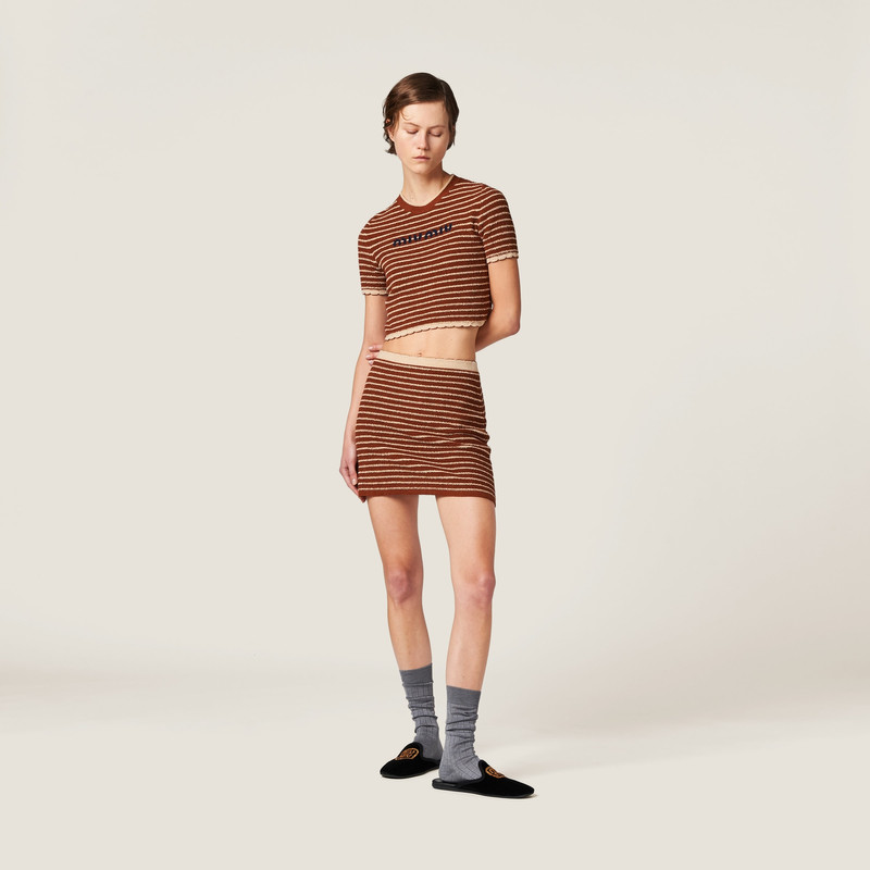 Miu Miu Cotton bouclé sweater outlook