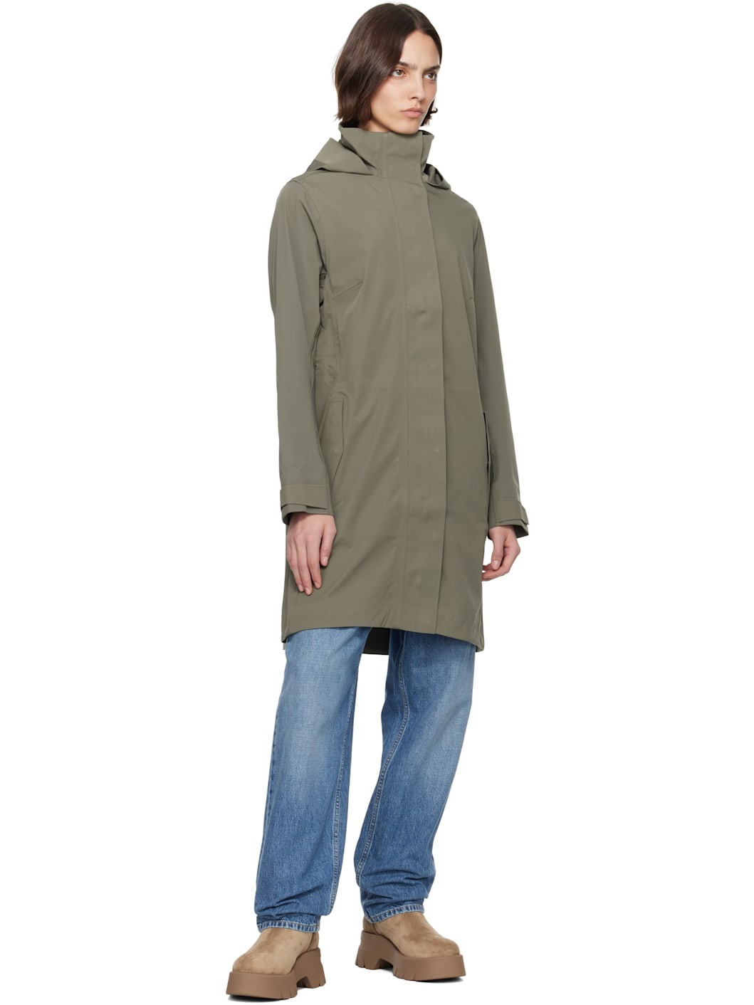 Khaki 'Black Label' Cardero Raincoat - 5