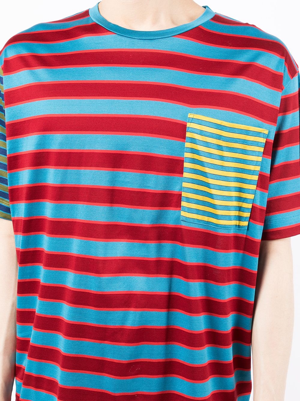 striped short-sleeved T-shirt - 5