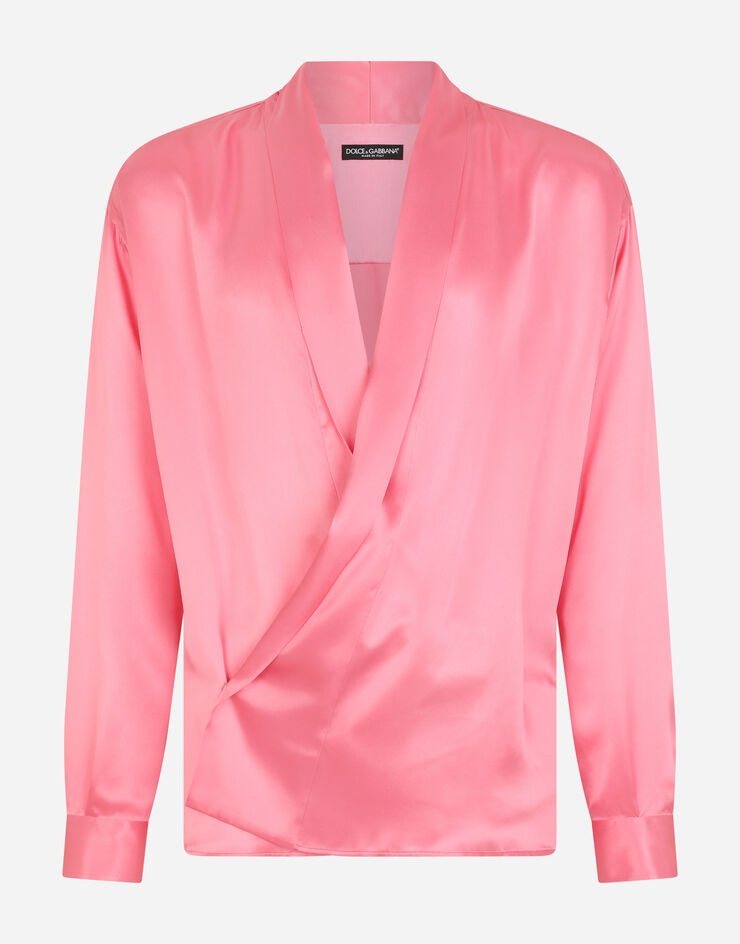 Oversize silk satin shirt - 3