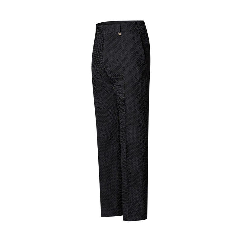 Louis Vuitton Jacquard Damier Wool-Silk Blend Cigarette Pants outlook