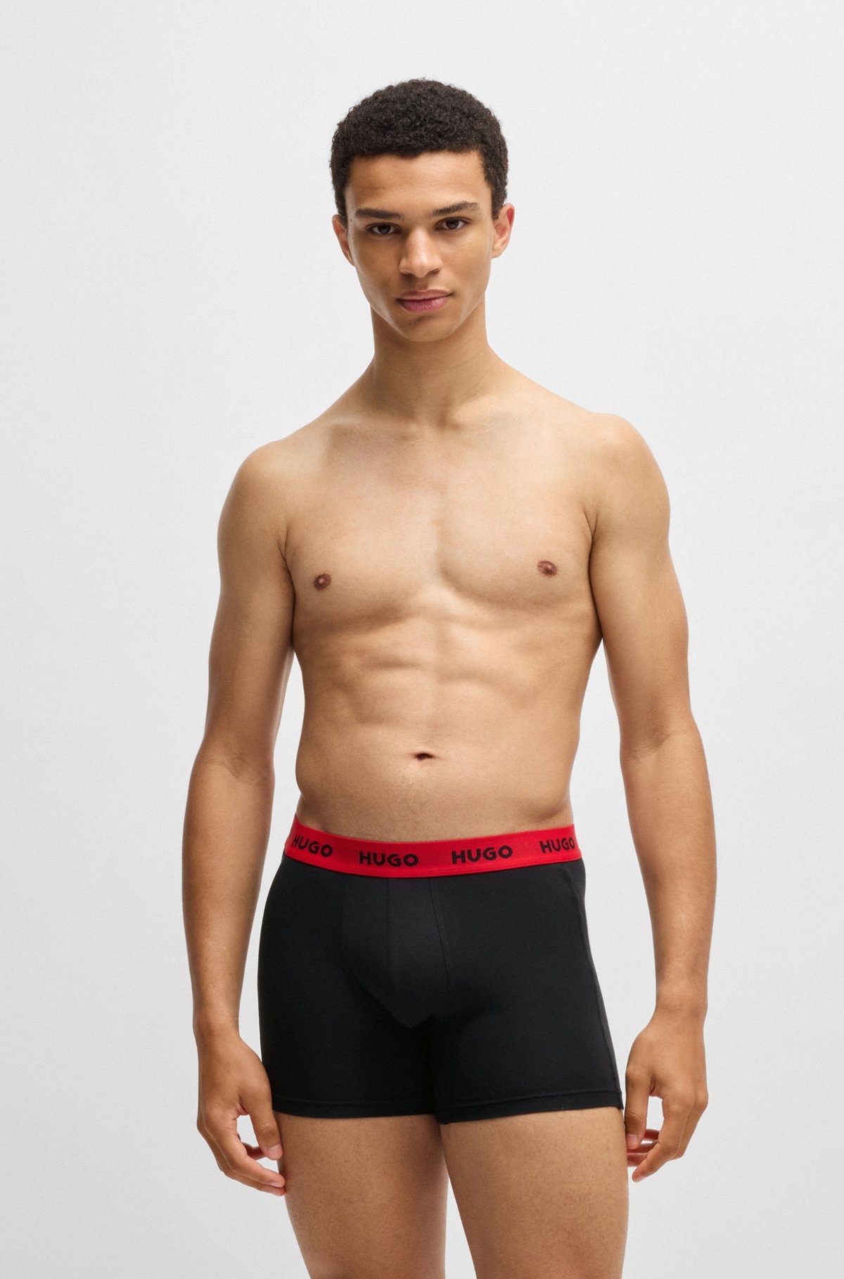 THREE-PACK OF STRETCH-COTTON BOXER BRIEFS WITH LOGOS - 7