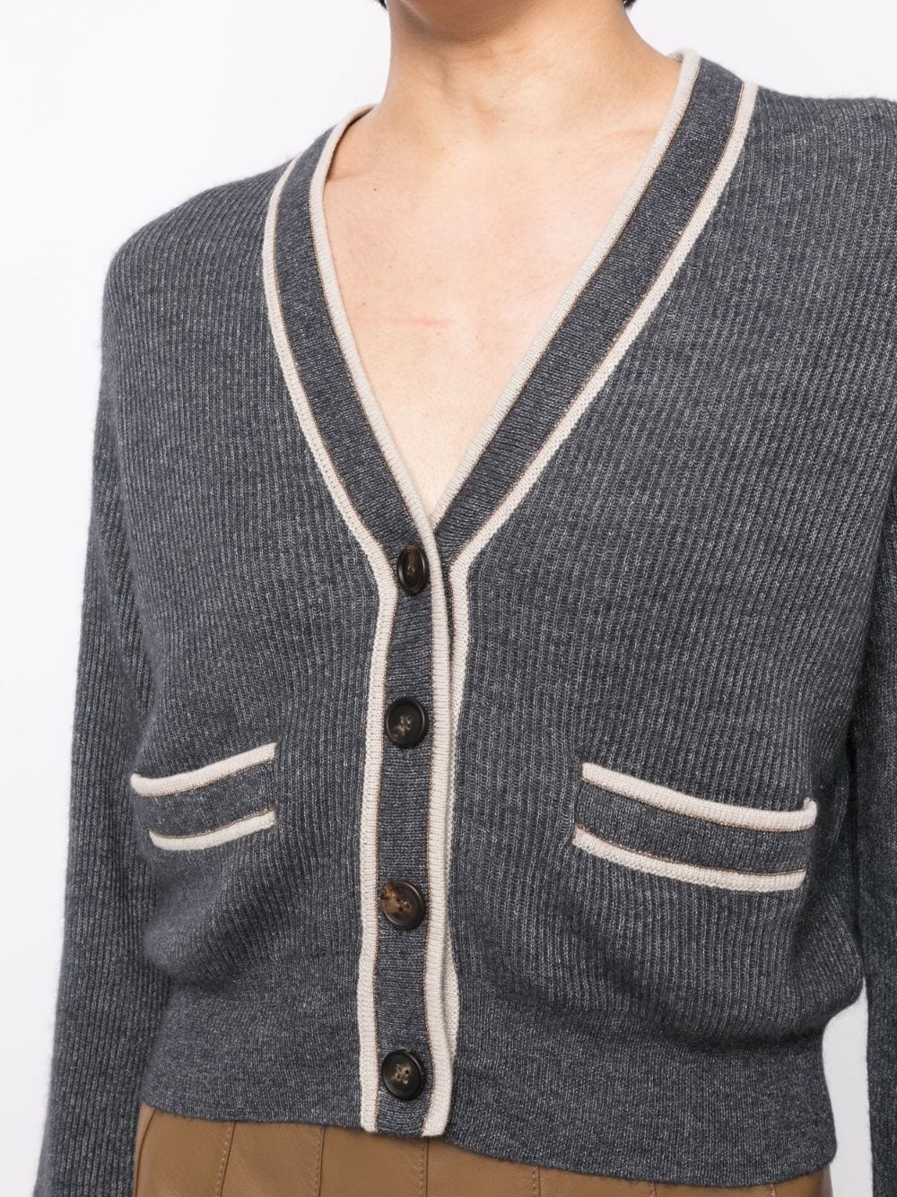 V-neck knitted cardigan - 5