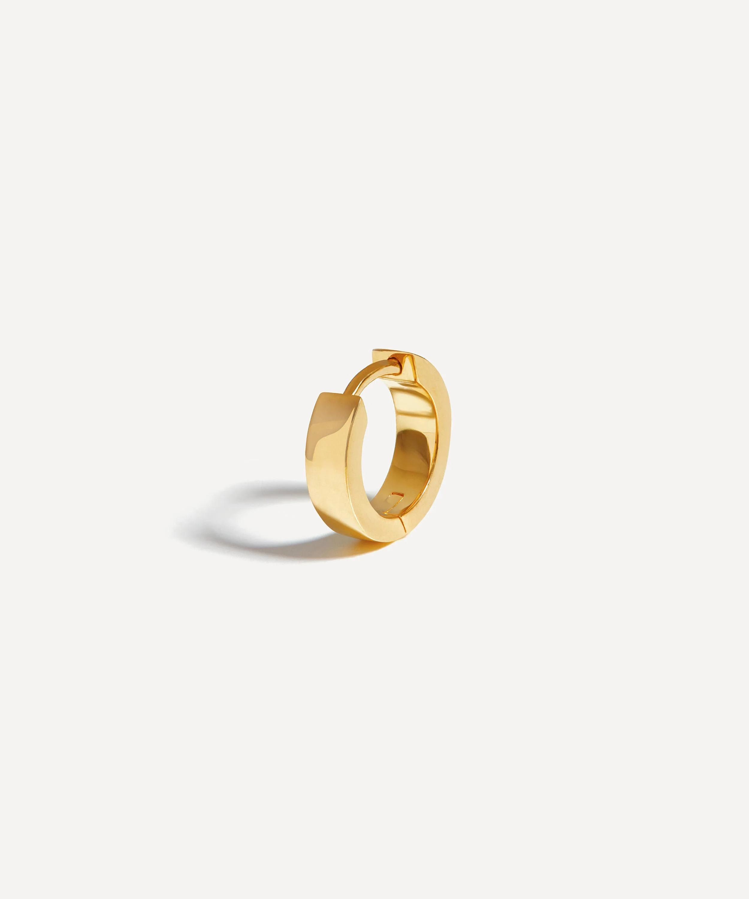 18ct Gold-Plated Chubby Tunnel Huggie Hoop Earrings - 1