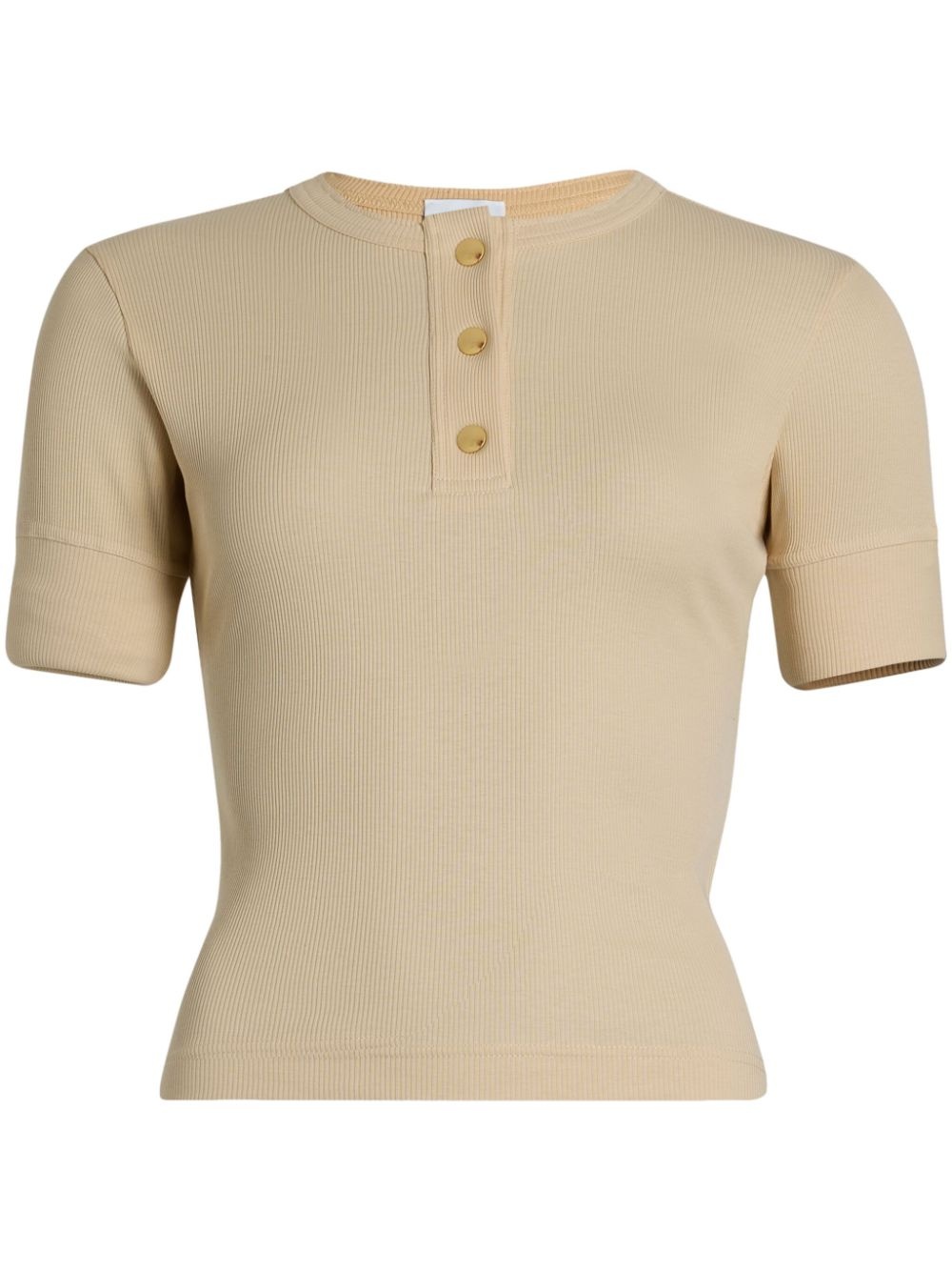 organic-cotton Henley top - 1