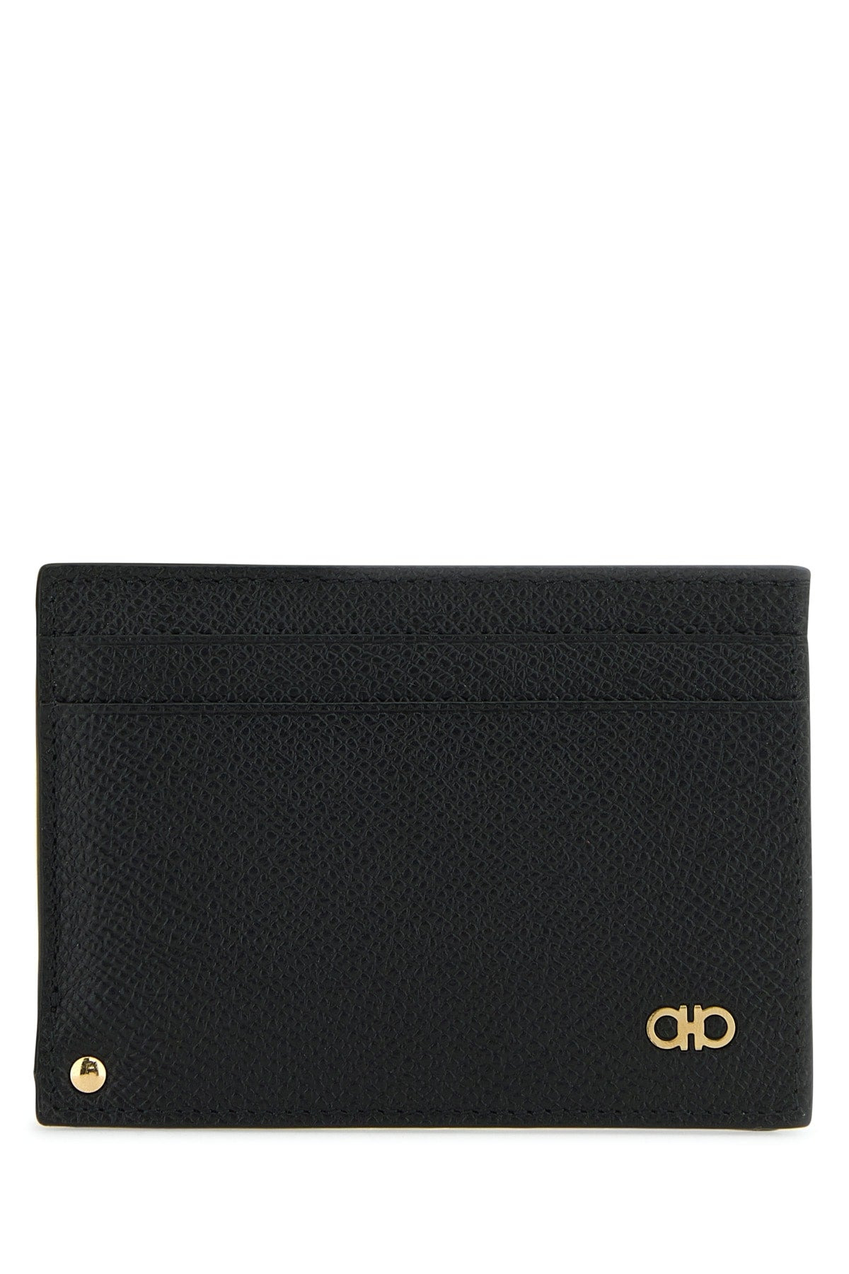 Salvatore Ferragamo Men Black Leather Card Holder - 3